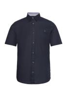 Cotton Linen Shirt Navy Tom Tailor