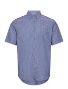 Cotton Linen Shirt Blue Tom Tailor