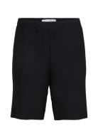 Slhloose-Plisse Shorts Ex Black Selected Homme