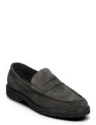 Penny Loafer - Charcoal Suede Black Garment Project