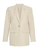 Mschjonalyn Slit Blazer Stp Beige MSCH Copenhagen