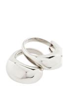 Light Recycled Ring, 2-In-1 Set Silver Pilgrim