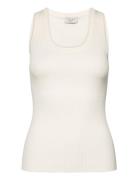 Sherry U-Neck Knit Tank White NORR