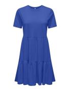 Onlmay Life S/S Peplum Dress Box Jrs Blue ONLY