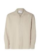 Slhrelaxnew-Linen Shirt Ls Resort Beige Selected Homme