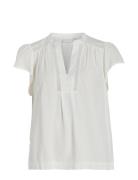 Vinensa V-Neck S/S Top White Vila