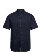 Mill Brook Linen Short Sleeve Shirt Dark Sapphire Navy Timberland