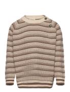 O-Neck Light Nordic Knit Sweater Brown Petit Piao