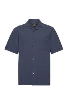 Seersucker Kenji Shirt Ss Blue Mads Nørgaard