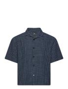 Saga Shirt Ss - Blue / Black Blue Edwin