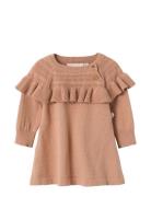 Nbfnina Ls Knit Dress Lil Brown Lil'Atelier