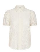 Reg Broderie Anglaise Ss Shirt White GANT