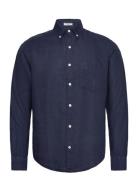 Reg Gmnt Dyed Linen Shirt Navy GANT