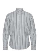 Reg Dobby Stripe Shirt Blue GANT