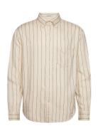 Rel Slub Stripe Shirt Cream GANT