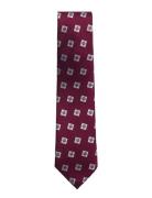 Burgundy Triple Square Silk Tie Burgundy AN IVY