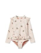 Sille Printed Swimsuit Junior Cream Liewood