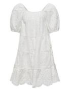 Kogcleo Life S/S Emb Dress Wvn White Kids Only