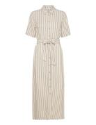 Objsanne Re Ancle Shirt Dress Aop Div Cream Object