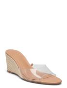 Vinyl Wedge Sandals Beige Mango