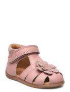 Starters™ Flower Velcro Sandal Pink Pom Pom