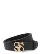 D6Motif Leather Belt Gold Black Dante6