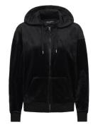 Halan Over D Zip Thru Hoodie Black Juicy Couture