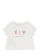 Printed Cotton-Blend T-Shirt White Mango