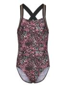 Swimsuit W Elastic Straps, Aop Patterned Color Kids