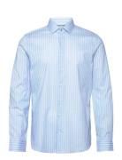 Mk Printed Stripe Slim Shirt Blue Michael Kors