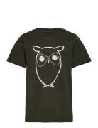 Big Owl T-Shirt - Gots/Vegan Black Knowledge Cotton Apparel