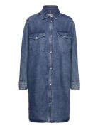 Dnm Ls Shirt Dress Lea Blue Tommy Hilfiger