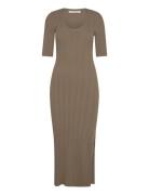 Salvagz Long Dress Brown Gestuz