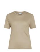 Vialexia O-Neck S/S T-Shirt - Noos Beige Vila