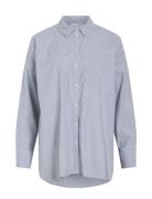 Vidarma L/S Loose Button Shirt - Noos Blue Vila