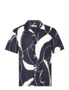 100% Cotton Printed Shirt Navy Mango