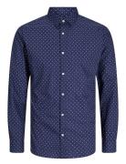 Jjjoe Print Shirt Ls Aw24 Navy Jack & J S