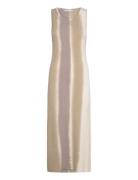 Tie-Dye Ribbed Dress Beige Mango