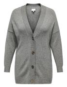 Caresly Ls Button Cardigan Knt Noos Grey ONLY Carmakoma