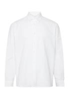 Slhboxy Mat-Ox Ls Shirt Ex White Selected Homme