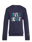 Polygon Graphic Sweatshirt Navy Lyle & Scott