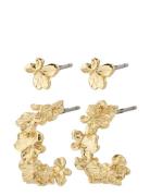 Zhuri Recycled Earrings 2-In-1 Set Gold Pilgrim