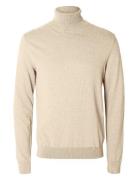 Slhberg Roll Neck Noos Beige Selected Homme