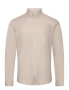 Yarn Dyed Oxford Superflex Shirt L/ Beige Lindbergh