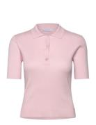 Tight Knit Polo Pink Coster Copenhagen