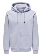 Onsceres Zip Thr. Hoodie Sweat Noos Blue ONLY & SONS