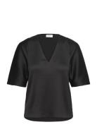 D6Raquel Pleated Top Black Dante6