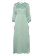 Crepe Satin Maxi Dress Green By Ti Mo