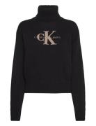 Chenille Monologo Sweater Black Calvin Klein Jeans