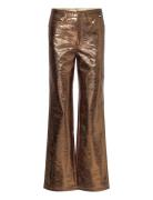 Textured High Waist Pants Gold ROTATE Birger Christensen